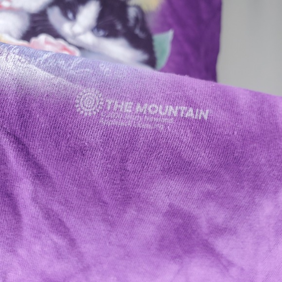 The Mountain Vtg Tshirt XL Purple Cats Graphic Kittens Kitties Cat-Lady Y2K 2000 - Picture 7 of 7